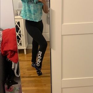 black adidas leggings